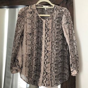 Joie Snakeskin Blouse